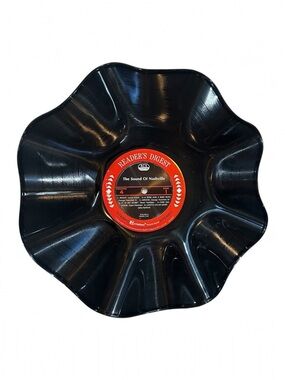 Handmade Record Bowl Trinket Dish / Unique Wall Hanging Art
